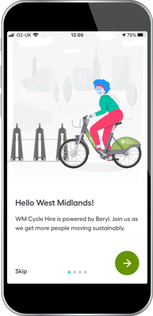 App welcome screen Phone with app welcome screen
