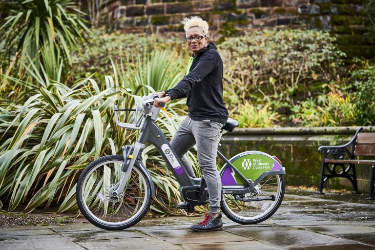 Michelle with an eBike