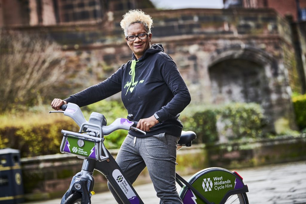 Michelle on an eBike